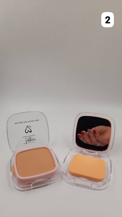POLVO COMPACTO CON ESPONJA Y ESPEJO - VARIOS COLORES - TEJAR