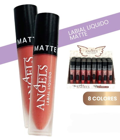 LABIAL MATTE LIQUIDO - VARIOS COLORES - 4ANGELS