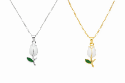 COLLAR + DIJES TULIPAN ACERO QUIRURGICO - VARIOS MODELOS