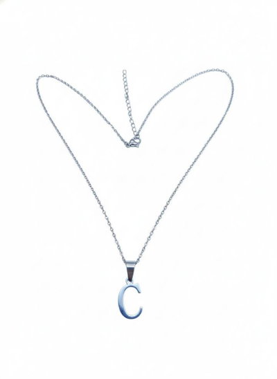 COLLAR + DIJE LETRA - ACERO QUIRURGICO - DORADO/PLATEADO 