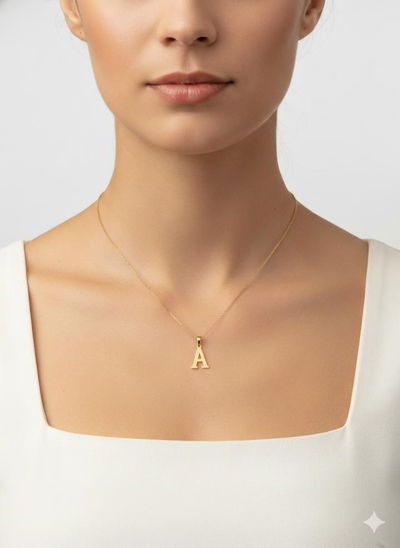 COLLAR + DIJE LETRA - ACERO QUIRURGICO - DORADO/PLATEADO 