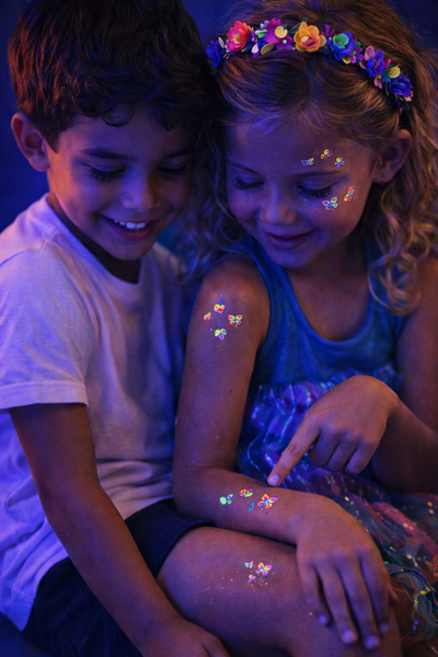 TATUAJES TEMPORALES FLUORERECENTES UV - VARIOS MODELOS