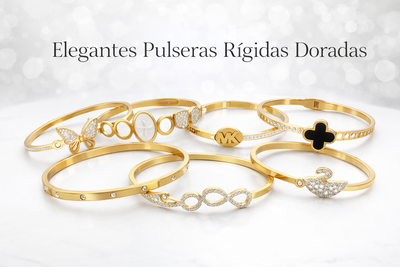 PULSERAS ESCLAVAS ACERO QUIRURGICO - VARIOS MODELOS - DORADO