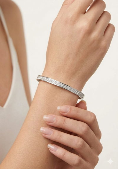 PULSERAS ESCLAVAS ACERO QUIRURGICO - VARIOS MODELOS - PLATEADO