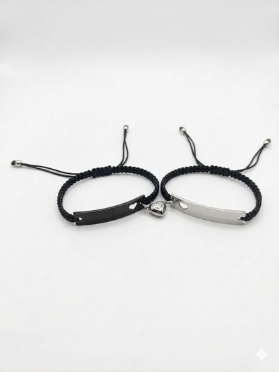 PULSERA DOBLE IMANTADA ACERO QUIRURGICO + SOGA - VARIOS MODELOS/COLORES