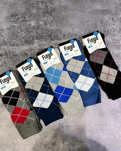 Medias rombos de toalla