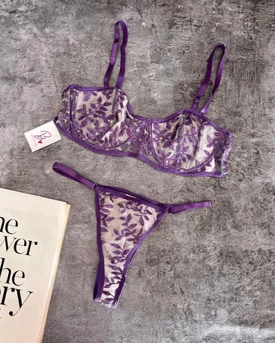 Conjunto flower lila