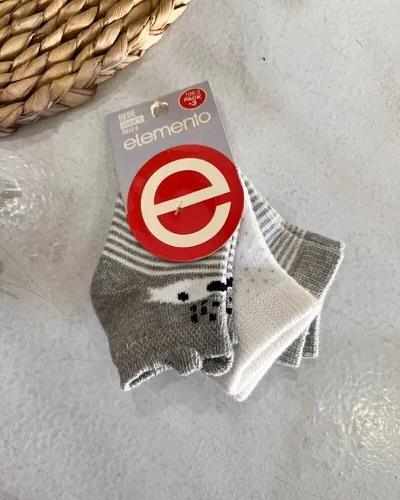 Pack x3 medias soquetes bebe - Art 108.3