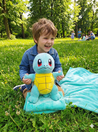 Peluche Squirtle + Manta Suave