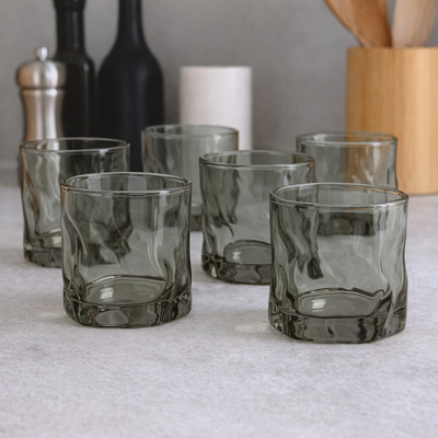 Set X6 Vasos Con Formas Para Whisky De Vidrio