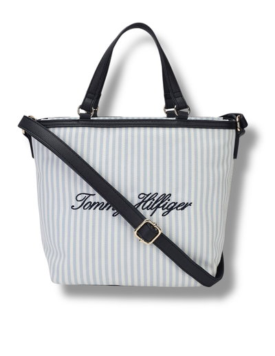 Cartera Mediana Tommy Stripes Importada