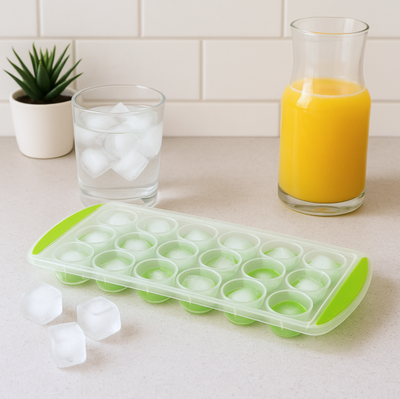 Cubetera Hielera Plastica Flexible Con Silicona