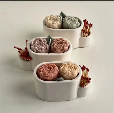 cuenco porta vela oval