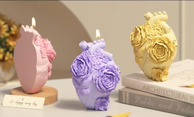 corazon humano con flores 