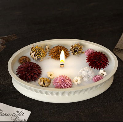 bandeja oval con borde 