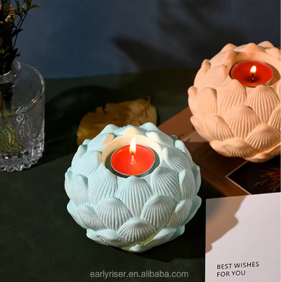 porta vela flor de loto