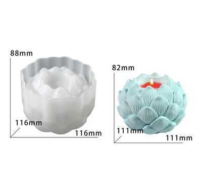 Porta vela flor de loto