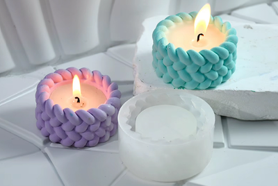 Contenedor con borde tejido 