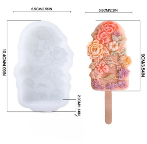 Helado con flores