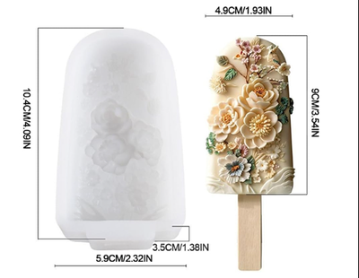 Helado con flores 