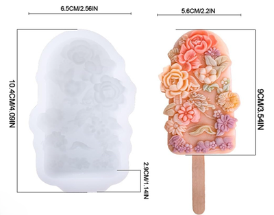 Helado con flores 