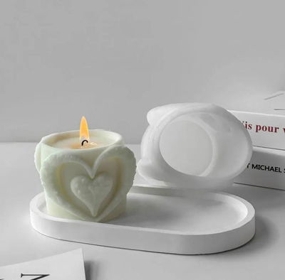 Cuenco corazón de flores 