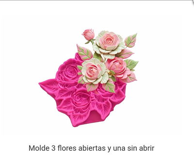 molde 4 flores 2d