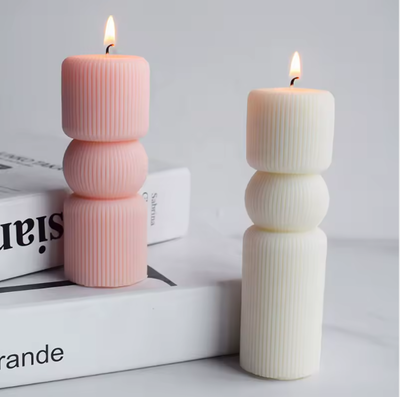 Vela geométrica rayada