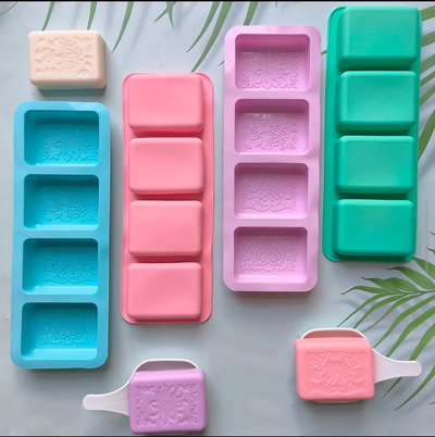 Molde para jabones labrado x 4 