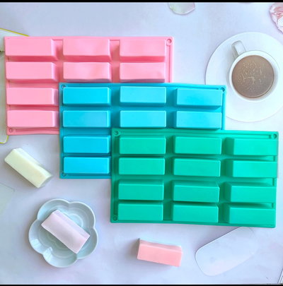 Molde barras rectangulares para jabones x 12 