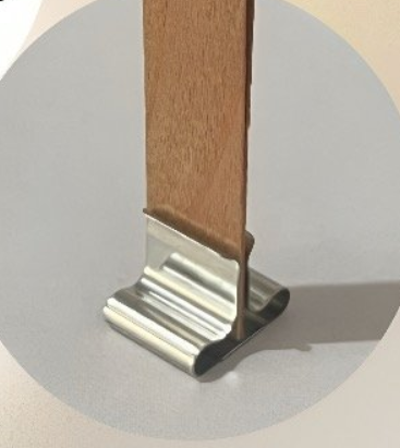 Chapita para pabilo de madera x50