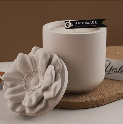 Alhajero con tapa con flor 