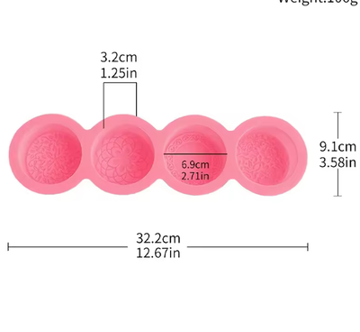 Molde de jabones x4