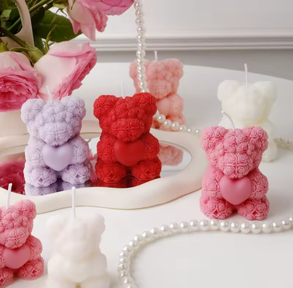 Oso de rosas con corazon