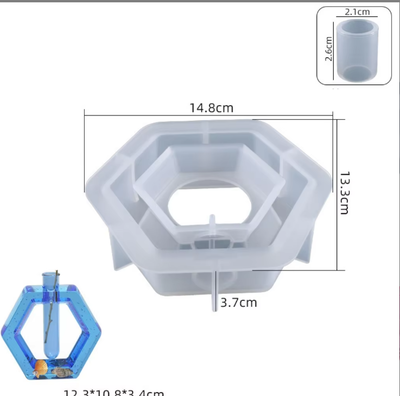 Florero hexagonal