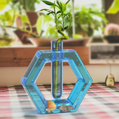 florero hexagonal