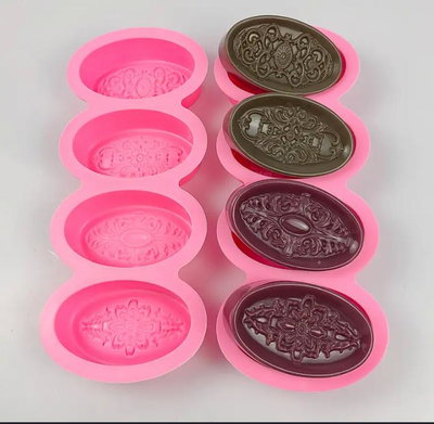 Molde para jabón oval x4