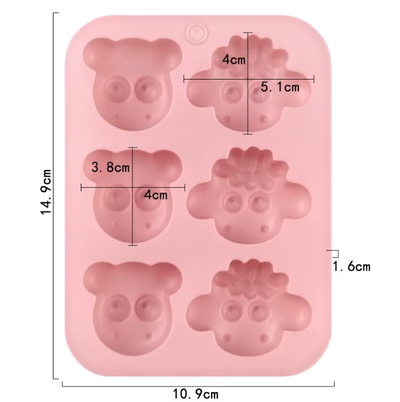 Molde de caritas de ovejas 