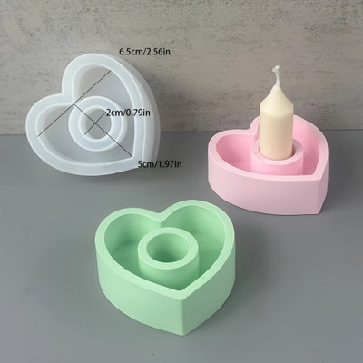Porta vela corazón
