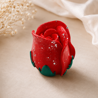 Rosa con hojas 