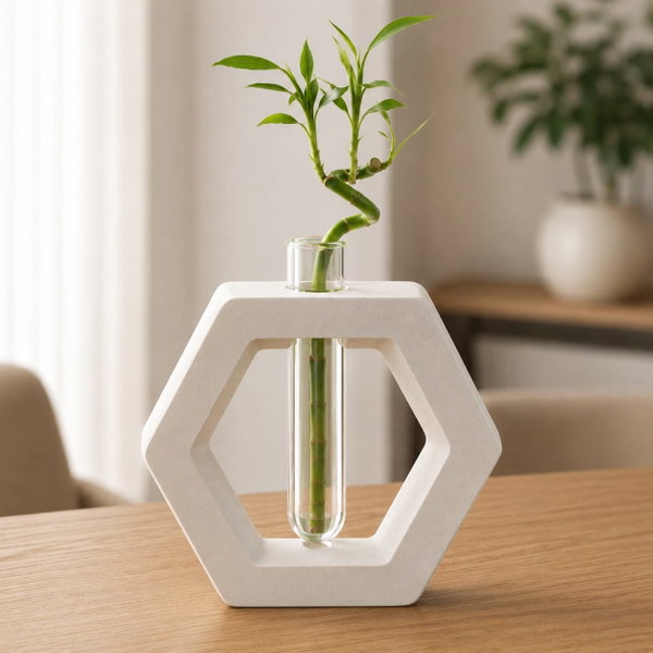Florero hexagonal