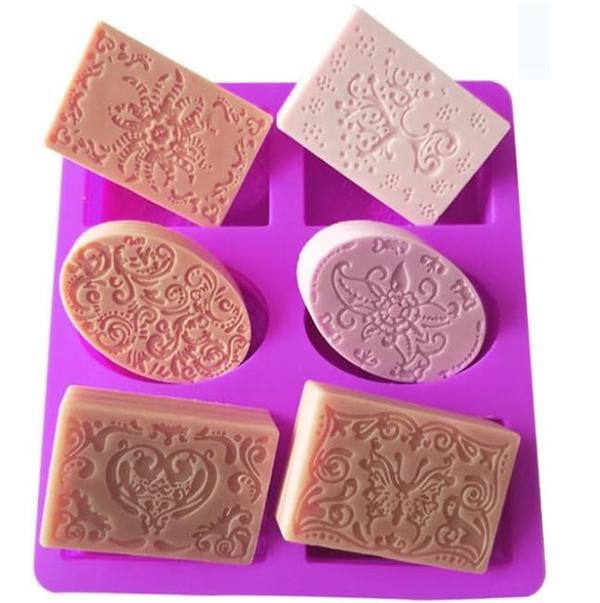 Molde de jabón rectangular y oval 