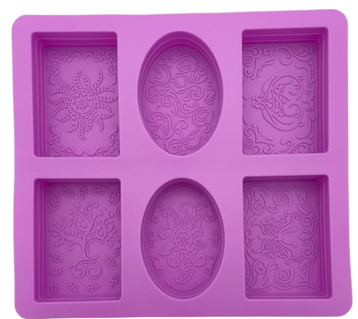 Molde de jabón rectangular y oval 