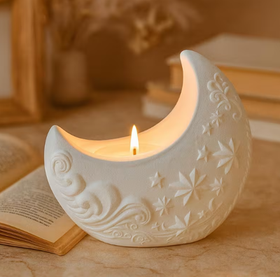 Porta vela Luna labrado