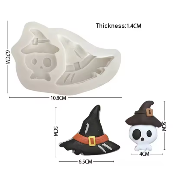 Sombrero de bruja y Calavera 