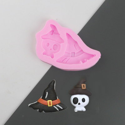 Sombrero de bruja y Calavera 