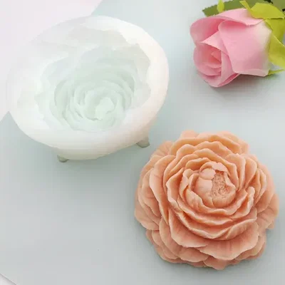 Peonia chica silicona blanca 