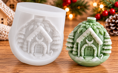 Esfera navidad de casita 