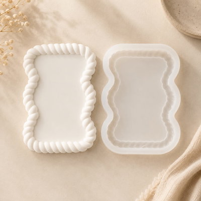 bandeja irregular borde trenzado