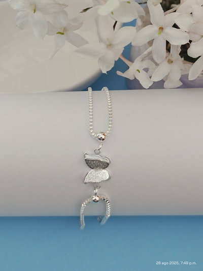 PULSERA DOBLE CON MARIPOSA